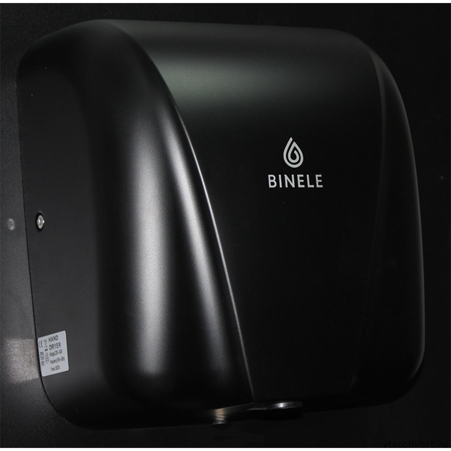Фото Сушилка для рук высокоскоростная Binele HH02SB rSpeed сталь черная Изображение Сушилка для рук высокоскоростная Binele HH02SB rSpeed сталь черная