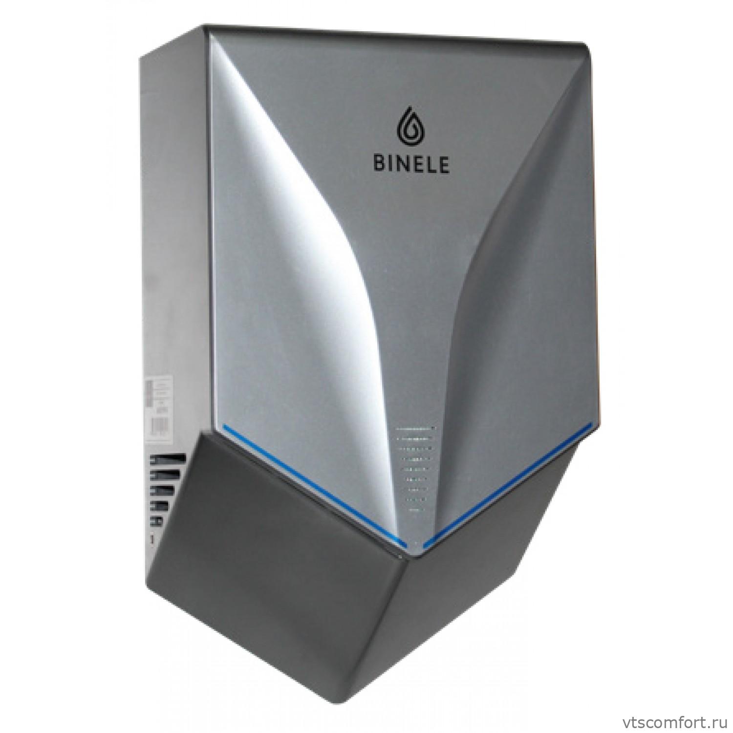 Фото Сушилка для рук высокоскоростная Binele AH01PS V-TURBO ABS-пластик матовый хром Изображение Сушилка для рук высокоскоростная Binele AH01PS V-TURBO ABS-пластик матовый хром