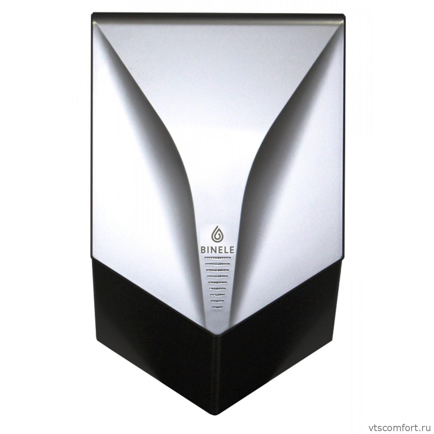 Фото Сушилка для рук высокоскоростная Binele AH01PS V-TURBO ABS-пластик матовый хром Изображение Сушилка для рук высокоскоростная Binele AH01PS V-TURBO ABS-пластик матовый хром