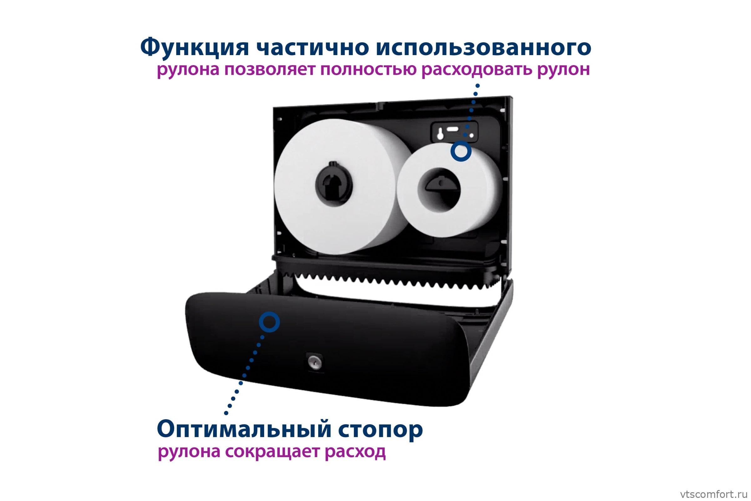 Фото TORK 460006 диспенсер для туалетной бумаги система T2 матовый металл Изображение TORK 460006 диспенсер для туалетной бумаги система T2 матовый металл