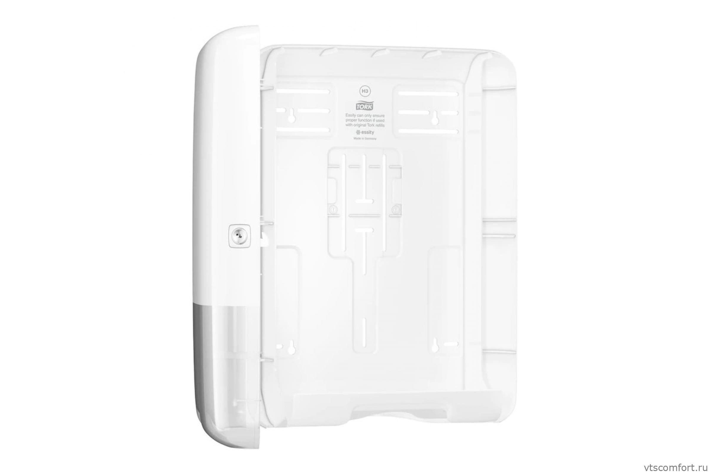 Фото Tork 553000 диспенсер для полотенец Система H3 сложения Singlefold ZZ и С Изображение Tork 553000 диспенсер для полотенец Система H3 сложения Singlefold ZZ и С