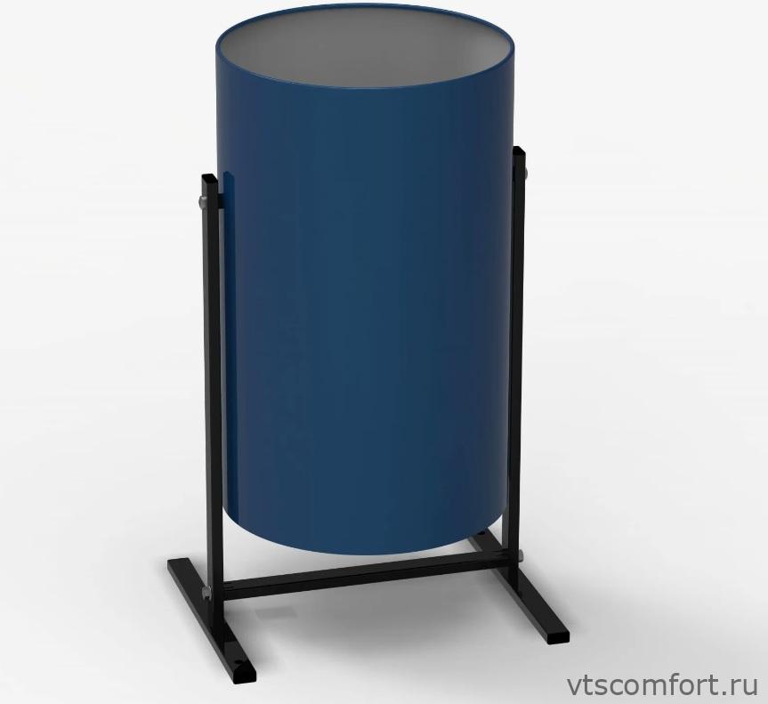 Фото Уличная металлическая урна Титан УРТ-19 19 литров синяя Изображение Уличная металлическая урна Титан УРТ-19 19 литров синяя