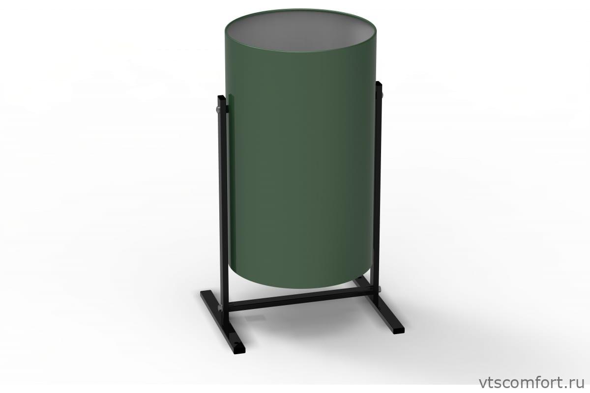 Фото Уличная металлическая урна Титан УРТ-19 19 литров зеленая Изображение Уличная металлическая урна Титан УРТ-19 19 литров зеленая