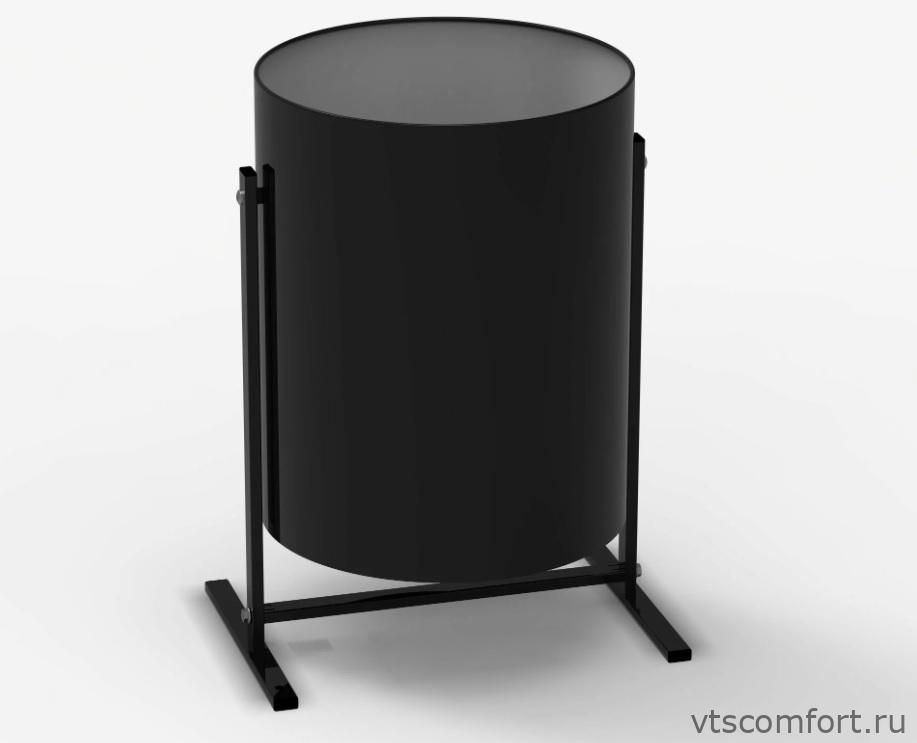 Фото Уличная металлическая урна Титан УРТ-25 25 литров черная Изображение Уличная металлическая урна Титан УРТ-25 25 литров черная