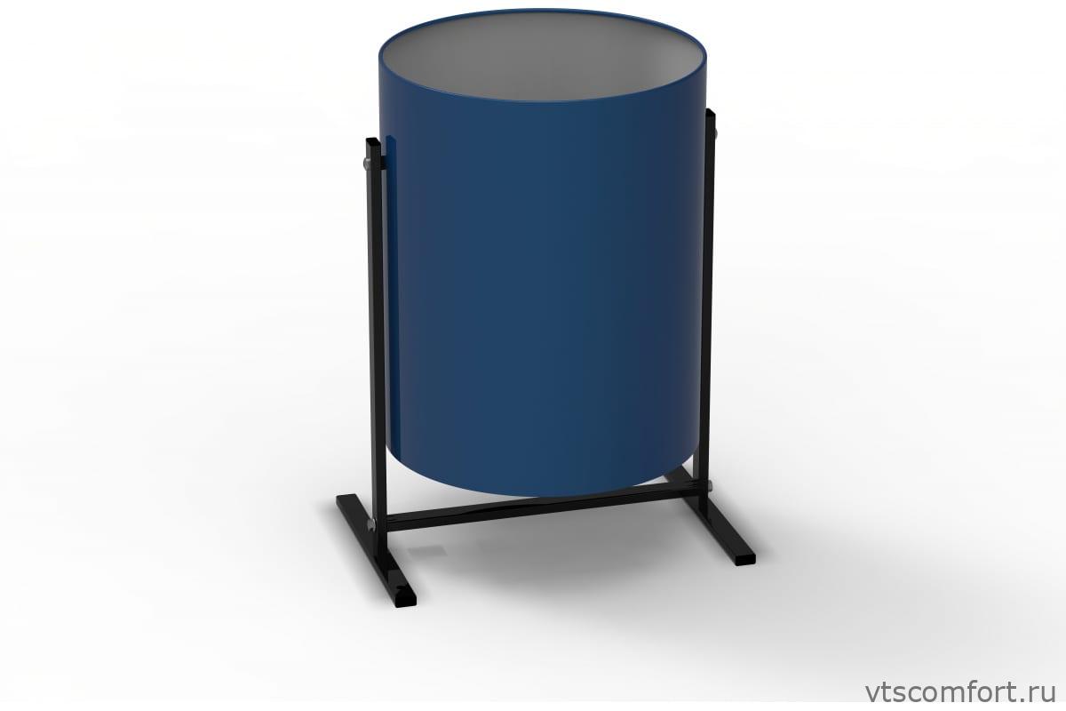 Фото Уличная металлическая урна Титан УРТ-25 25 литров синяя Изображение Уличная металлическая урна Титан УРТ-25 25 литров синяя