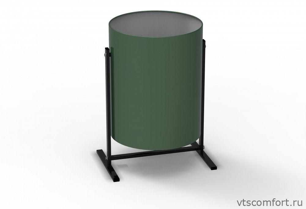 Фото Уличная металлическая урна Титан УРТ-25 25 литров зеленая Изображение Уличная металлическая урна Титан УРТ-25 25 литров зеленая