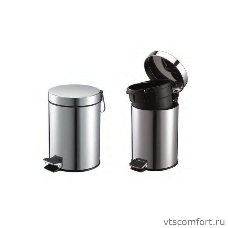 Фото Урна с педалью Merida KIM409 5 литров матовая Изображение Урна с педалью Merida KIM409 5 литров матовая
