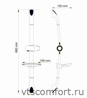 Фото WasserKraft A006 Стойка для душа Изображение WasserKraft A006 Стойка для душа