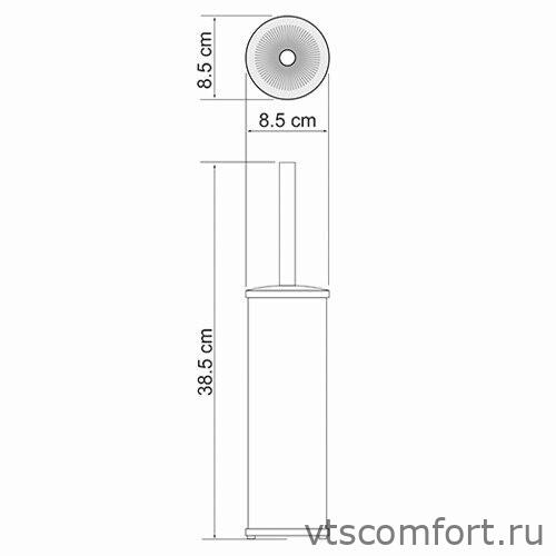 Фото WasserKraft K-1027WHITE Щетка для унитаза напольная Изображение WasserKraft K-1027WHITE Щетка для унитаза напольная