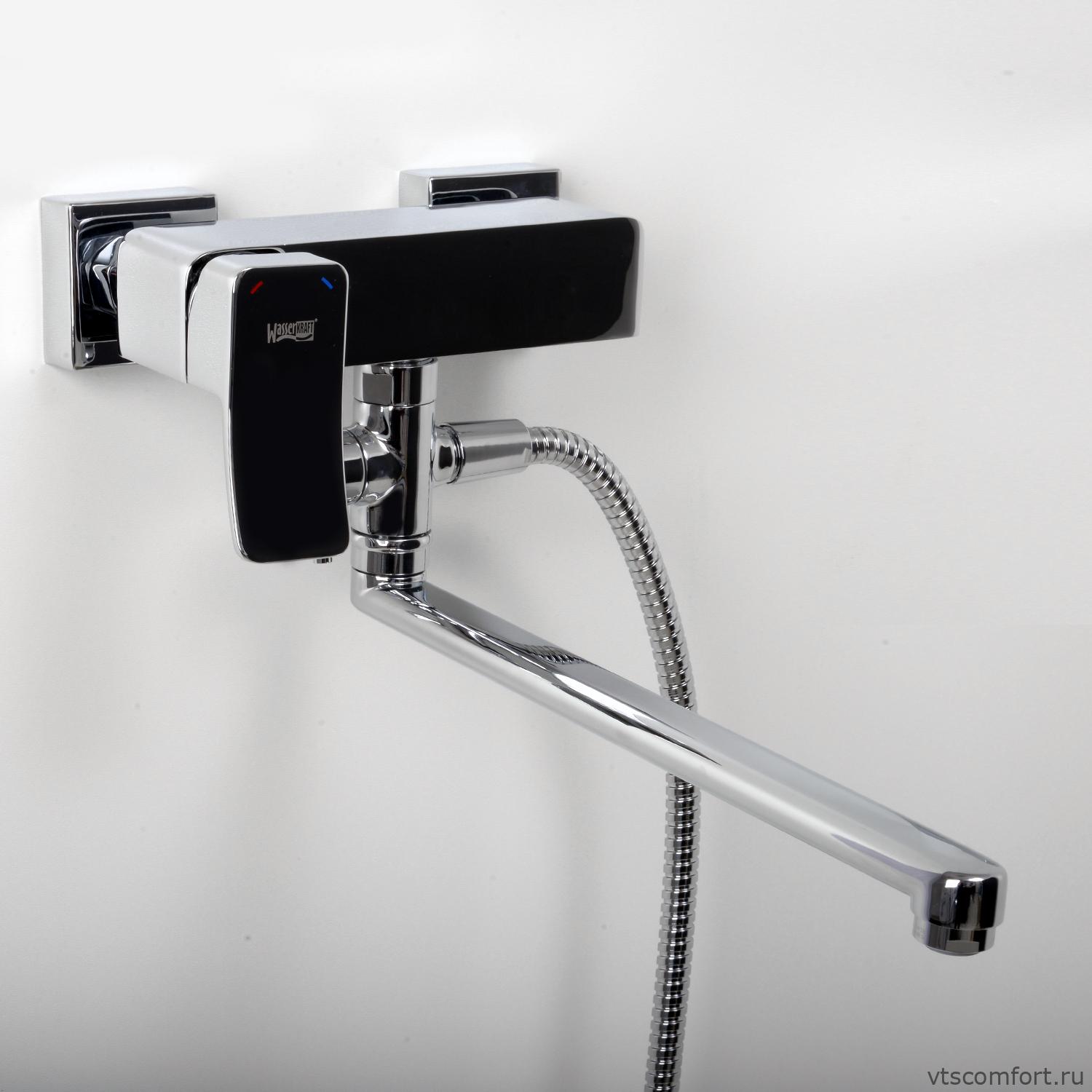 Фото WasserKraft Aller 1062L Смеситель для ванны с длинным изливом Изображение WasserKraft Aller 1062L Смеситель для ванны с длинным изливом