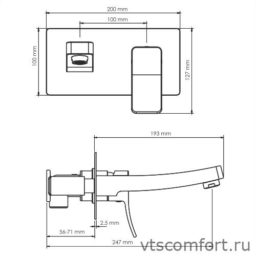 Фото WasserKraft Aller 10630 Встраиваемый смеситель для раковины Изображение WasserKraft Aller 10630 Встраиваемый смеситель для раковины