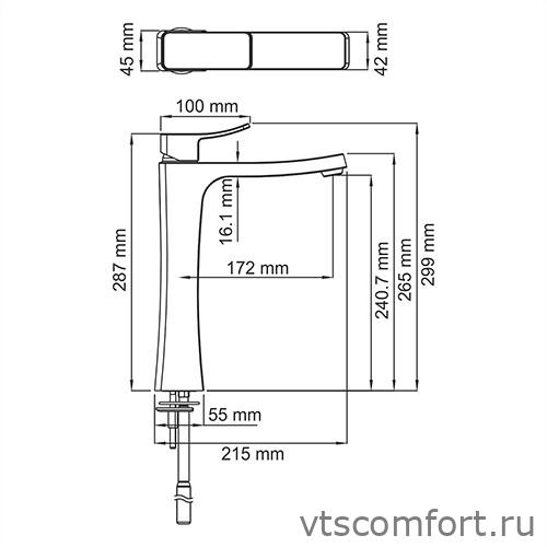 Фото WasserKraft Aller 1063H Смеситель для умывальника Изображение WasserKraft Aller 1063H Смеситель для умывальника