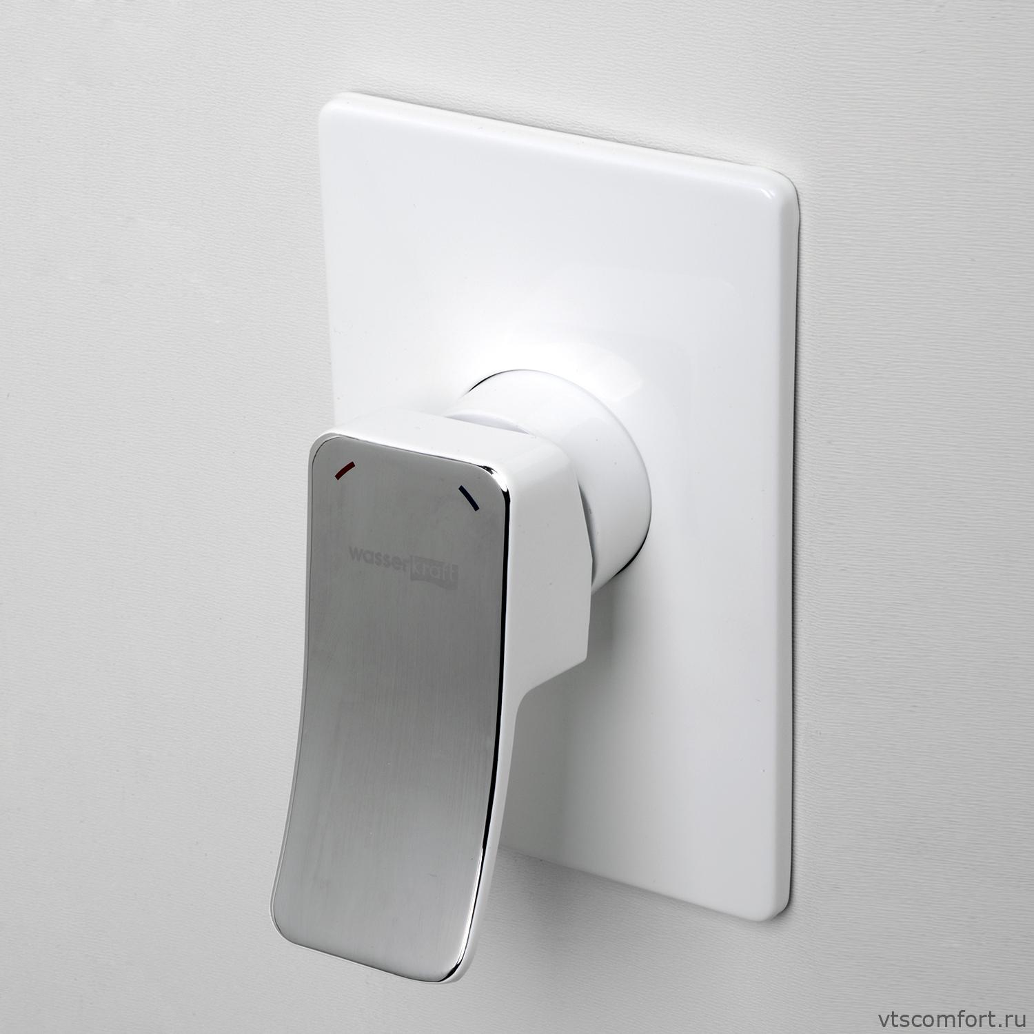 Фото WasserKraft Aller 10651WHITE Смеситель для душа Изображение WasserKraft Aller 10651WHITE Смеситель для душа