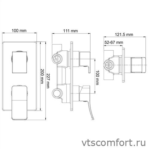 Фото WasserKraft Aller 10671 Смеситель для ванны и душа Изображение WasserKraft Aller 10671 Смеситель для ванны и душа