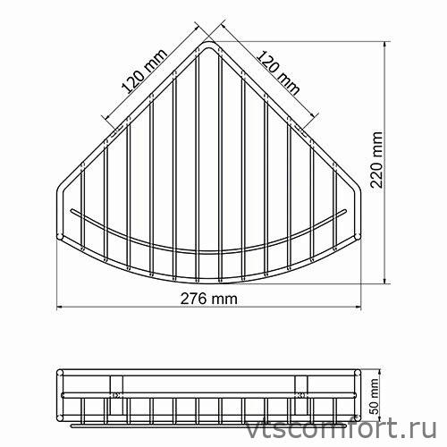 Фото WasserKraft K-1211 Полка металлическая Изображение WasserKraft K-1211 Полка металлическая