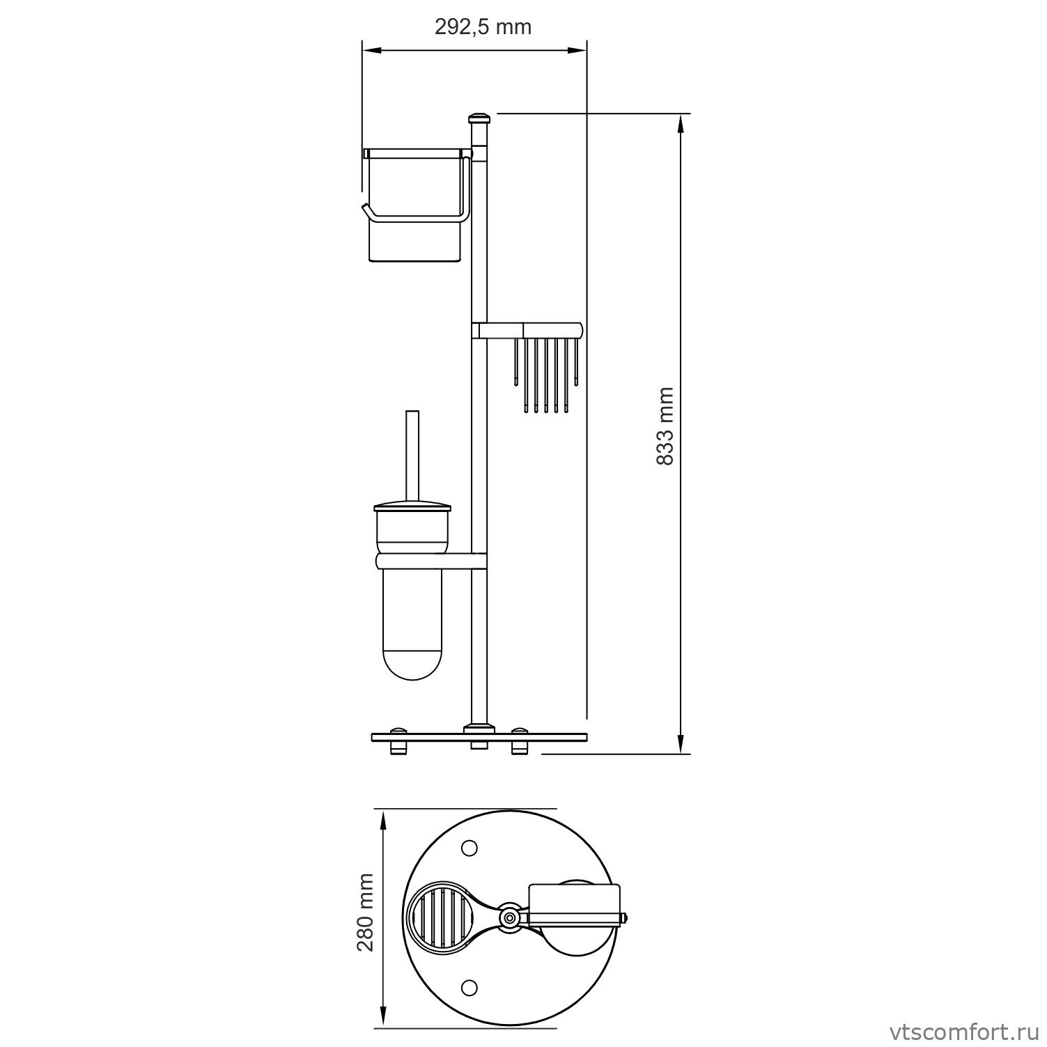 Фото WasserKraft K-1236 Комбинированная напольная стойка Изображение WasserKraft K-1236 Комбинированная напольная стойка