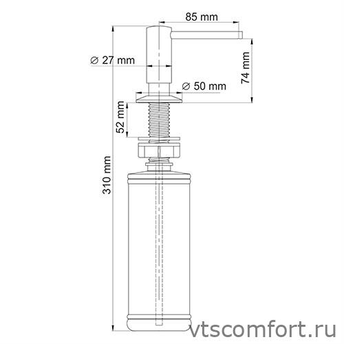 Фото WasserKraft K-1299 Встраиваемый дозатор для мыла Изображение WasserKraft K-1299 Встраиваемый дозатор для мыла