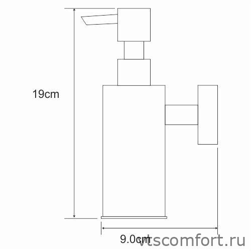Фото WasserKraft K-1399BLACK Дозатор для жидкого мыла антивандальный Изображение WasserKraft K-1399BLACK Дозатор для жидкого мыла антивандальный
