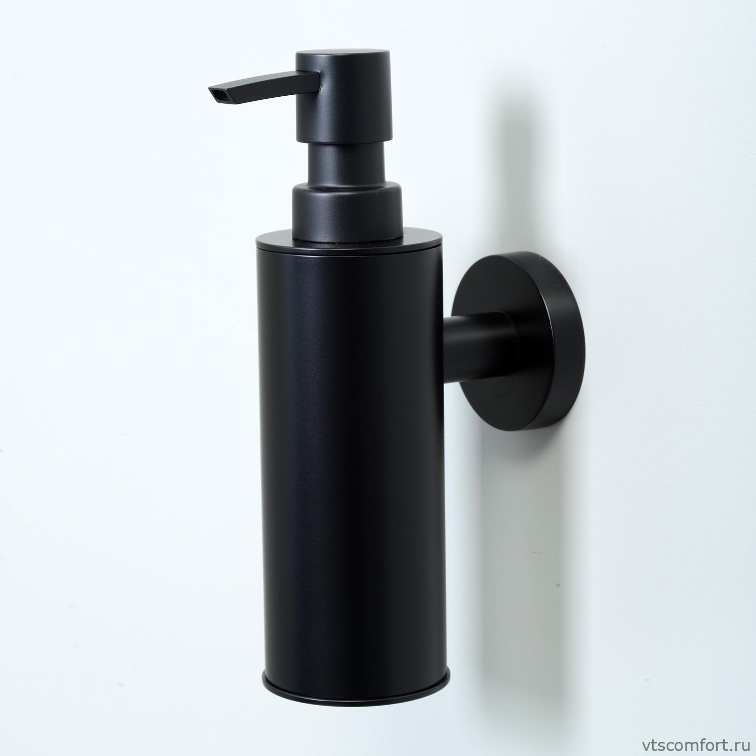 Фото WasserKraft K-1399BLACK Дозатор для жидкого мыла антивандальный Изображение WasserKraft K-1399BLACK Дозатор для жидкого мыла антивандальный