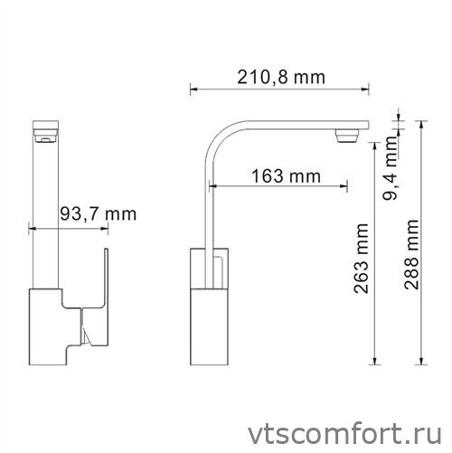 Фото WasserKraft Alme 1507 Смеситель для кухни Изображение WasserKraft Alme 1507 Смеситель для кухни
