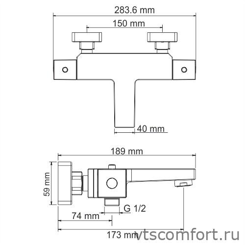 Фото WasserKraft Alme 1511 Thermo Смеситель для ванны с термостатом Изображение WasserKraft Alme 1511 Thermo Смеситель для ванны с термостатом