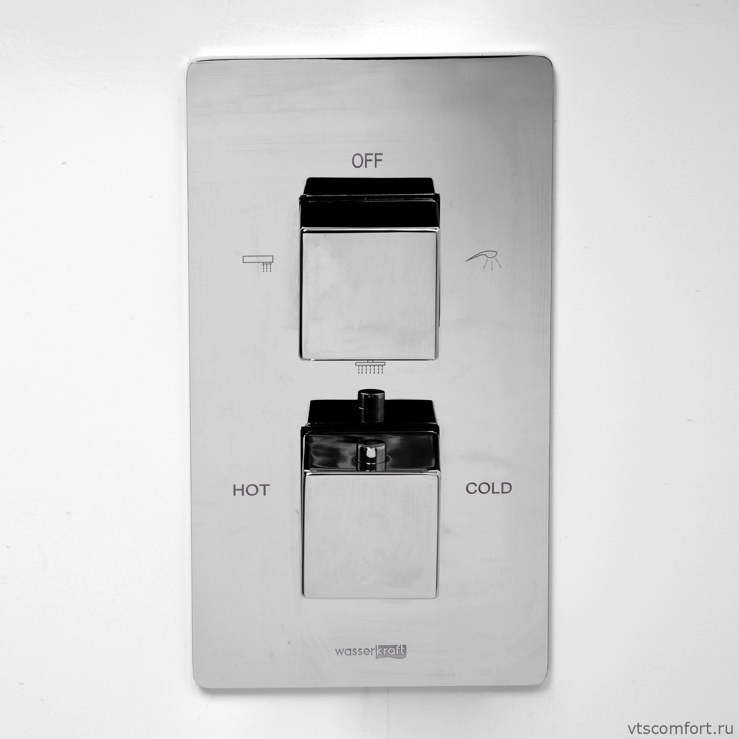 Фото WasserKraft Alme 1544 Thermo Смеситель для ванны и душа с термостатом Изображение WasserKraft Alme 1544 Thermo Смеситель для ванны и душа с термостатом