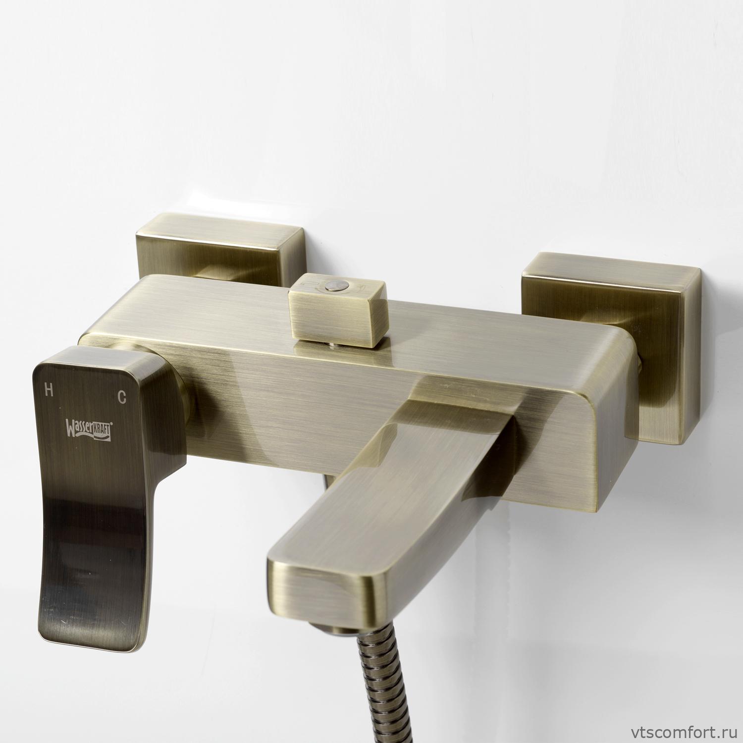 Фото WasserKraft Exter 1601 Смеситель для ванны с коротким изливом Изображение WasserKraft Exter 1601 Смеситель для ванны с коротким изливом