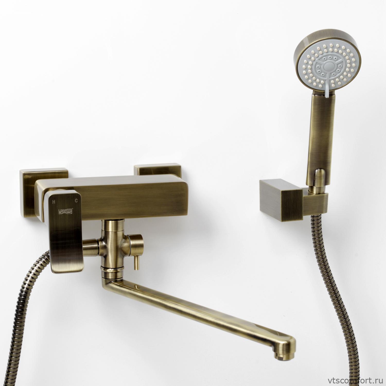 Фото WasserKraft Exter 1602L Смеситель для ванны с длинным изливом Изображение WasserKraft Exter 1602L Смеситель для ванны с длинным изливом