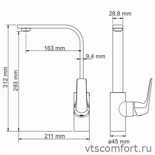 Фото WasserKraft Neime 1907 Смеситель для кухни Изображение WasserKraft Neime 1907 Смеситель для кухни
