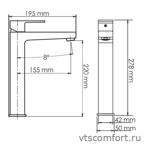 Фото WasserKraft Abens 2003H Смеситель для умывальника Изображение WasserKraft Abens 2003H Смеситель для умывальника