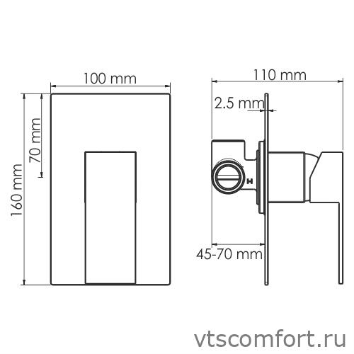 Фото WasserKraft Abens 2051 Смеситель для душа Изображение WasserKraft Abens 2051 Смеситель для душа
