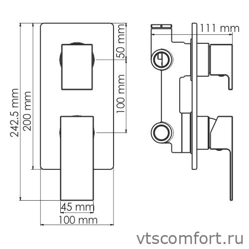Фото WasserKraft Abens 2071 Смеситель для ванны и душа Изображение WasserKraft Abens 2071 Смеситель для ванны и душа