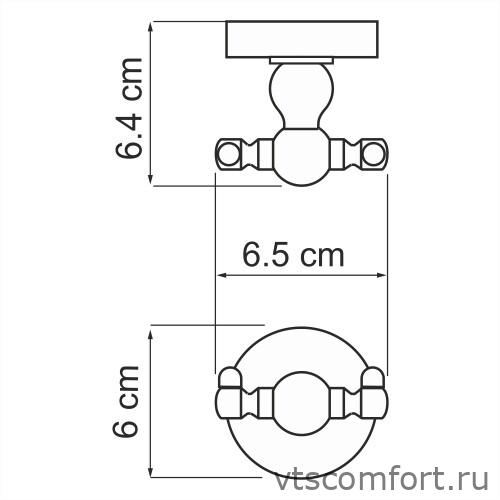 Фото WasserKraft Nau K-7723D Крючок двойной Изображение WasserKraft Nau K-7723D Крючок двойной