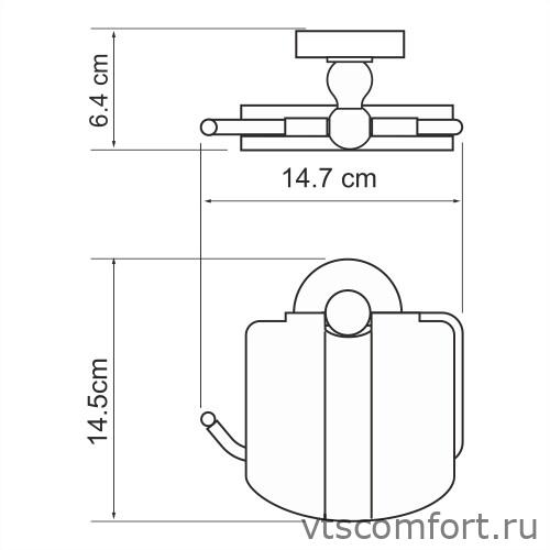 Фото WasserKraft Regen K-6925 Держатель туалетной бумаги с крышкой Изображение WasserKraft Regen K-6925 Держатель туалетной бумаги с крышкой