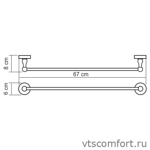 Фото WasserKraft Aland K-8530 Штанга для полотенец Изображение WasserKraft Aland K-8530 Штанга для полотенец
