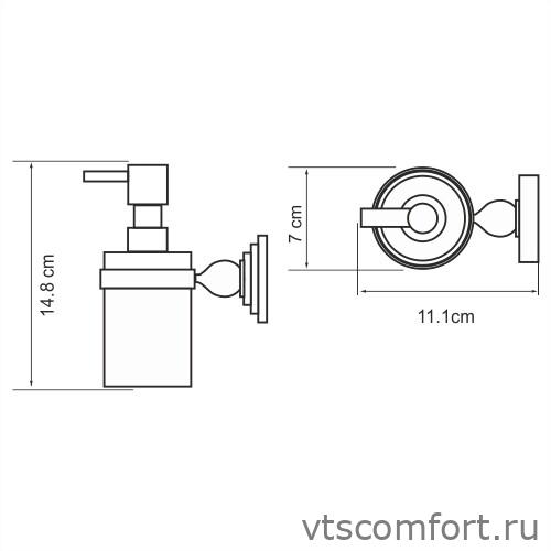Фото WasserKraft Diemel K-2299 Дозатор жидкого мыла Изображение WasserKraft Diemel K-2299 Дозатор жидкого мыла
