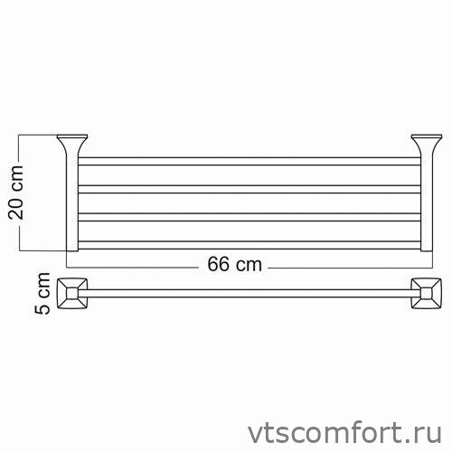 Фото WasserKraft Wern K-2511 Полка для полотенец Изображение WasserKraft Wern K-2511 Полка для полотенец