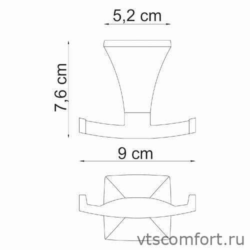 Фото WasserKraft Wern K-2523D Крючок двойной Изображение WasserKraft Wern K-2523D Крючок двойной