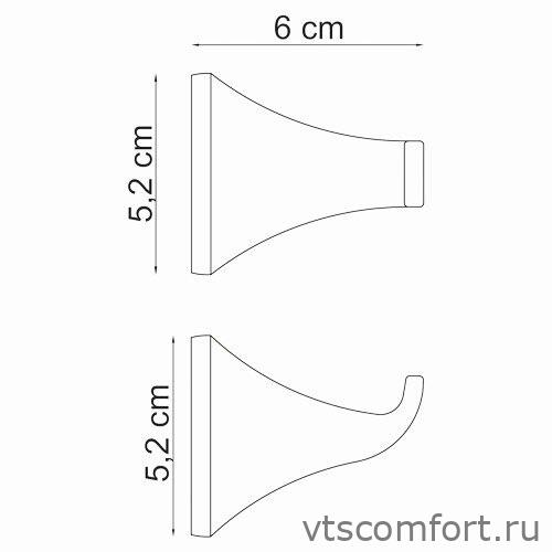 Фото WasserKraft Wern K-2523 Крючок для ванной Изображение WasserKraft Wern K-2523 Крючок для ванной