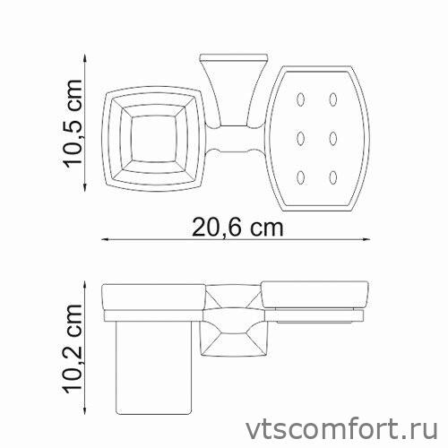 Фото WasserKraft Wern K-2526 Держатель стакана и мыльницы Изображение WasserKraft Wern K-2526 Держатель стакана и мыльницы