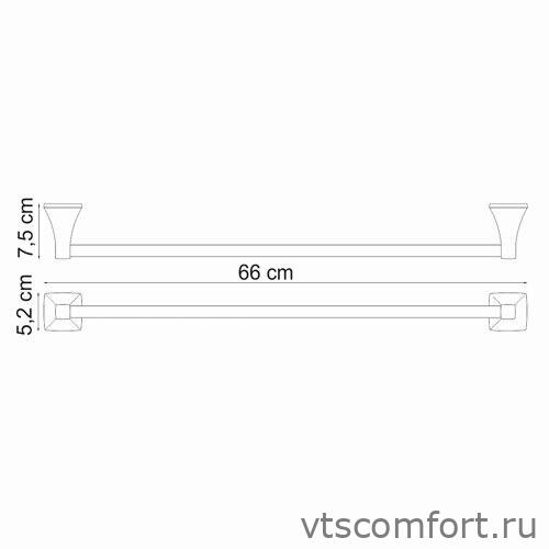 Фото WasserKraft Wern K-2530 Держатель полотенец одинарный Изображение WasserKraft Wern K-2530 Держатель полотенец одинарный