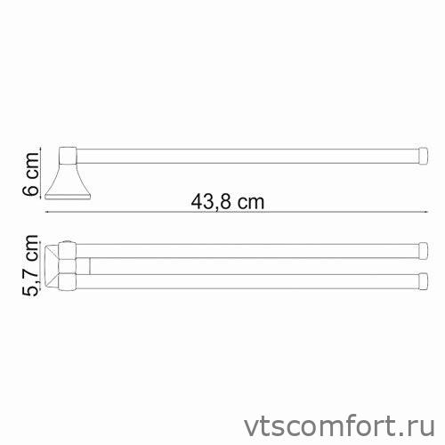 Фото WasserKraft Wern K-2531 Держатель полотенец двойной Изображение WasserKraft Wern K-2531 Держатель полотенец двойной