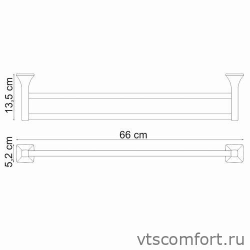 Фото WasserKraft Wern K-2540 Держатель полотенец двойной Изображение WasserKraft Wern K-2540 Держатель полотенец двойной
