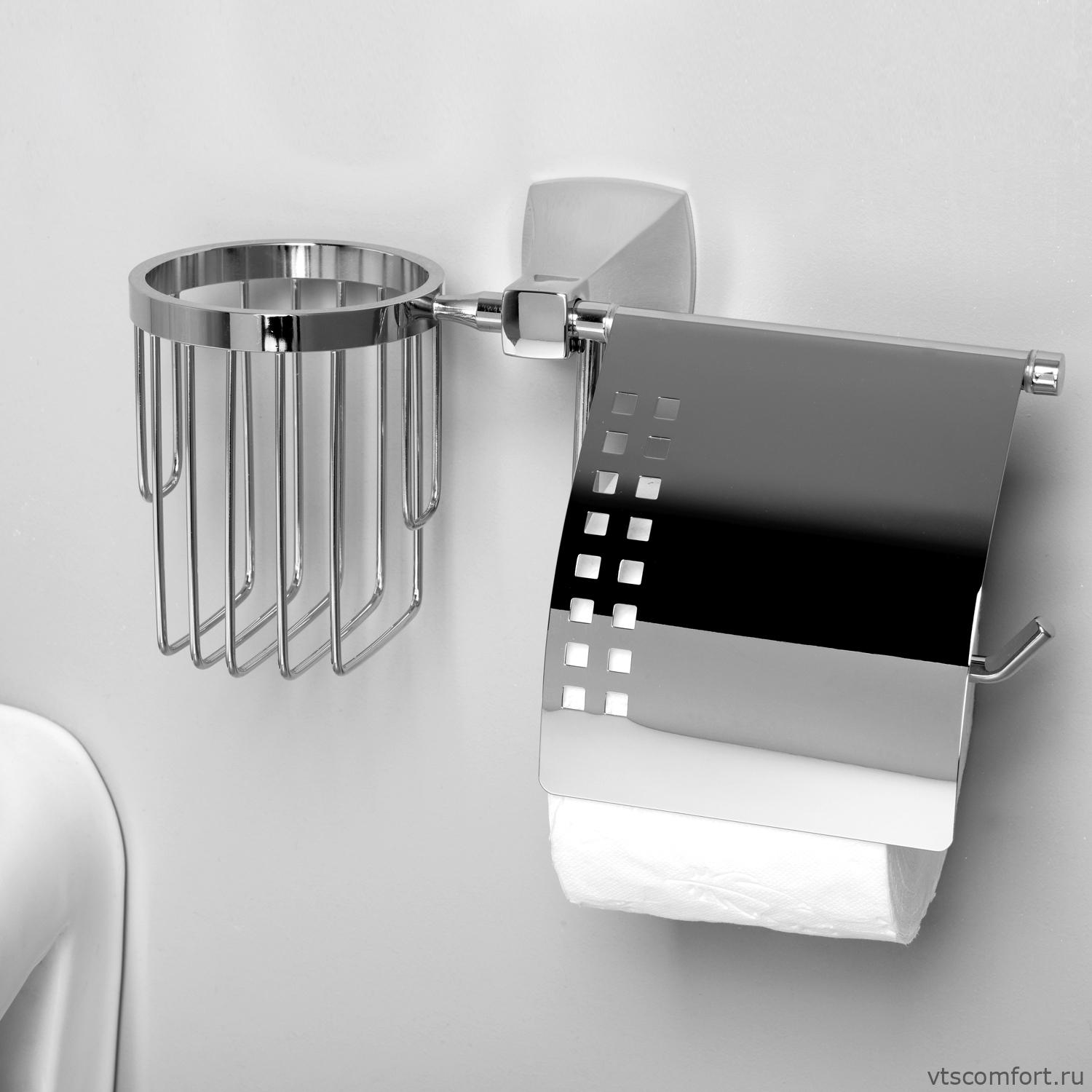 Фото WasserKraft Wern K-2559 Держатель туалетной бумаги и освежителя Изображение WasserKraft Wern K-2559 Держатель туалетной бумаги и освежителя