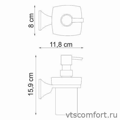 Фото WasserKraft Wern K-2599 Дозатор для жидкого мыла Изображение WasserKraft Wern K-2599 Дозатор для жидкого мыла