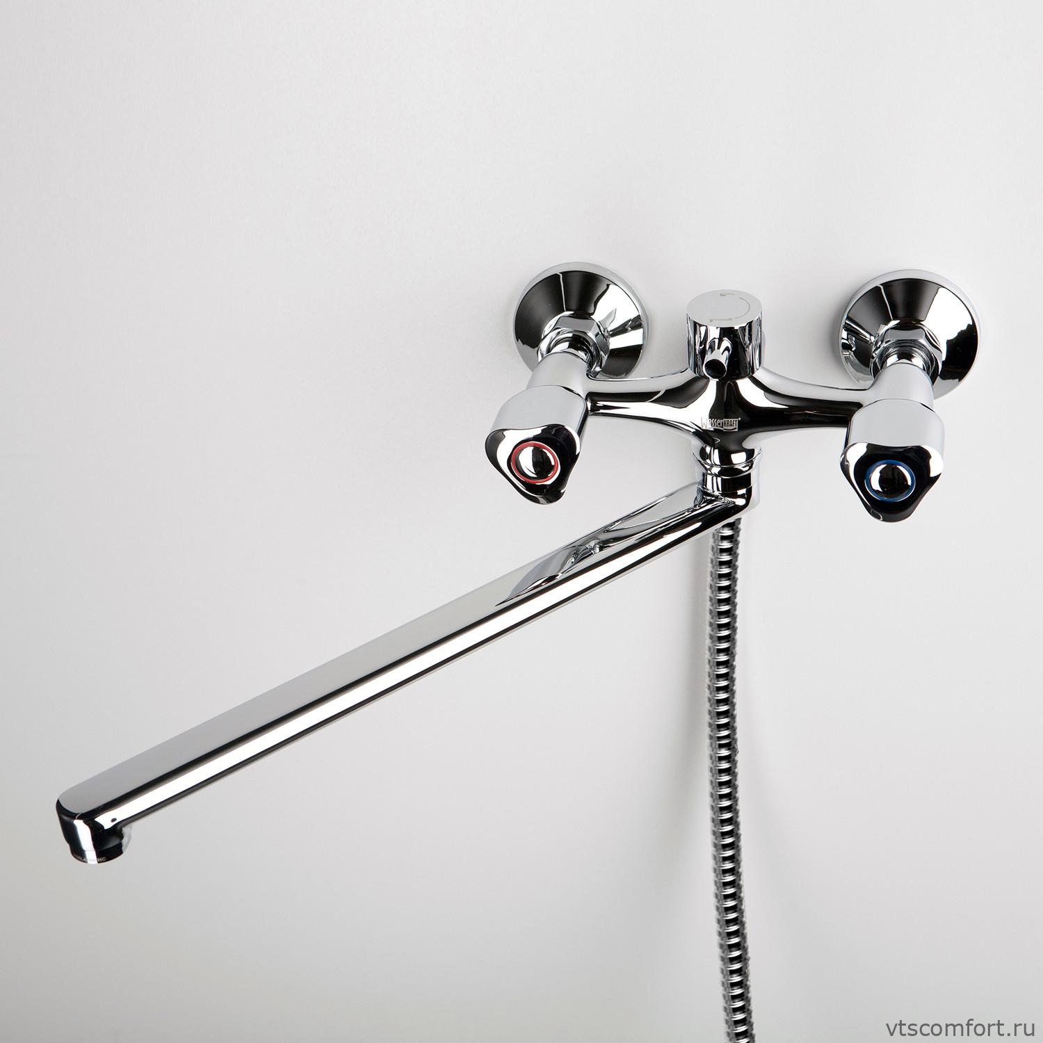 Фото WasserKraft Amper 2902L Смеситель для ванны с длинным изливом Изображение WasserKraft Amper 2902L Смеситель для ванны с длинным изливом