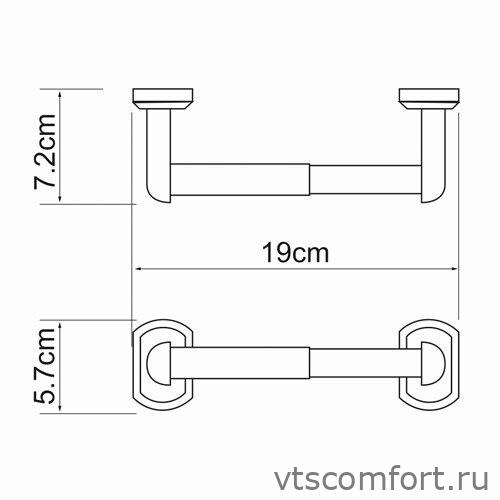 Фото WasserKraft Oder K-3022 Держатель туалетной бумаги Изображение WasserKraft Oder K-3022 Держатель туалетной бумаги