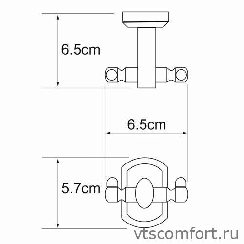 Фото WasserKraft Oder K-3023D Крючок двойной Изображение WasserKraft Oder K-3023D Крючок двойной