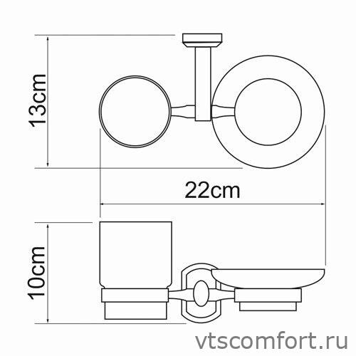 Фото WasserKraft Oder K-3026 Держатель стакана и мыльницы Изображение WasserKraft Oder K-3026 Держатель стакана и мыльницы
