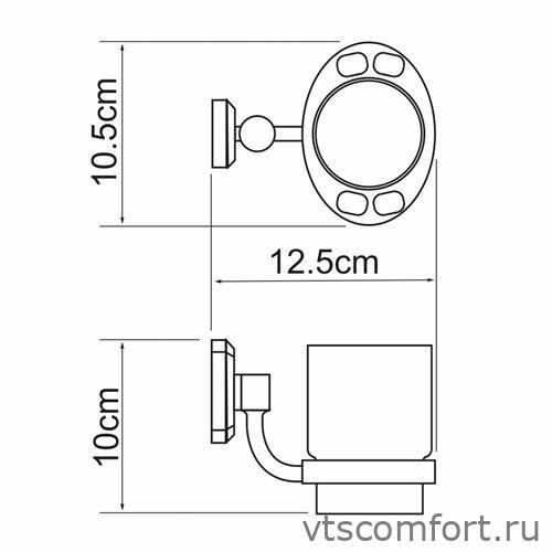 Фото WasserKraft Oder K-3028 Подстаканник одинарный Изображение WasserKraft Oder K-3028 Подстаканник одинарный